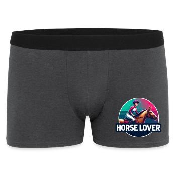 Emblème du cavalier équestre - Boxer Homme - charbon - Devant