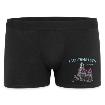 Lichtenstein Castle, Germany, Hand Drawing - Men's Boxer Shorts - black - Front