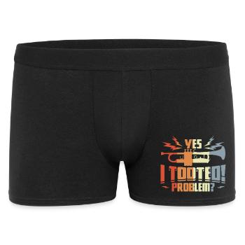 Zitat Trompeter - Männer Boxer Shorts - Schwarz - Vorne