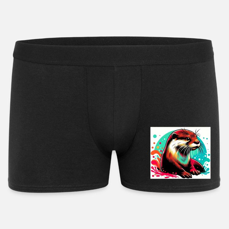 Otter - Männer Boxer Shorts - Schwarz