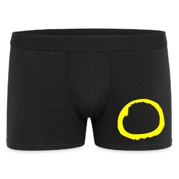 Buchstabe O - Männer Boxer Shorts - Schwarz - Vorne