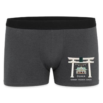 Osaka Japan, Namba Yasaka-jinja Torii Drawing - Men's Boxer Shorts - charcoal grey - Front