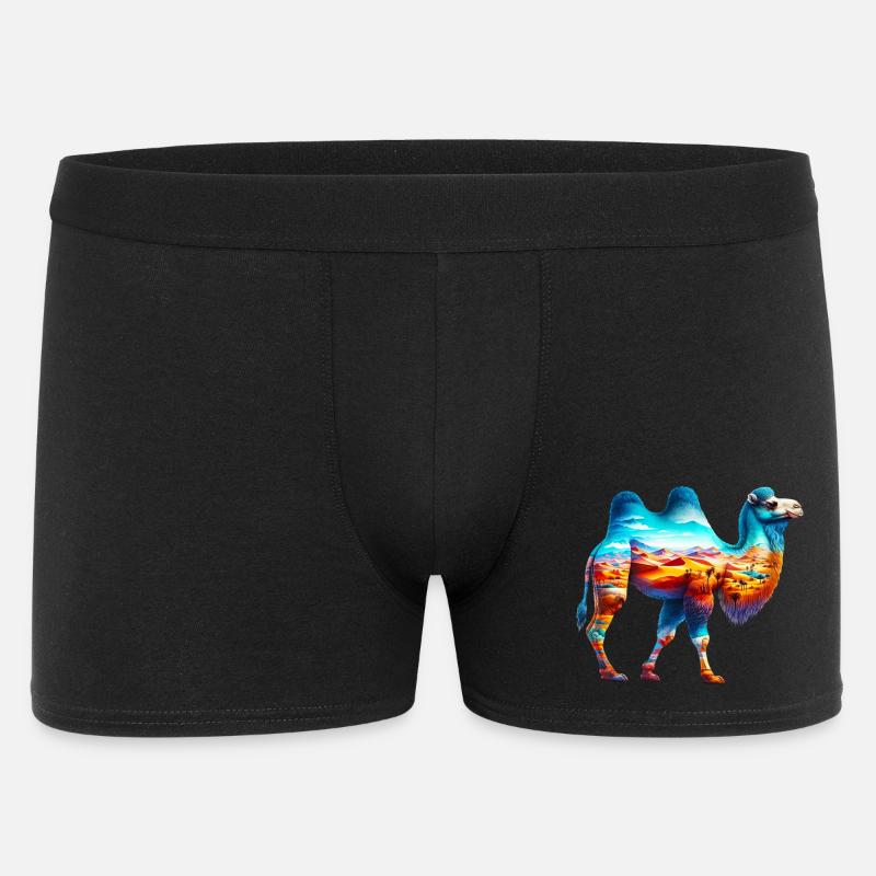 Kamel - Männer Boxer Shorts - Schwarz