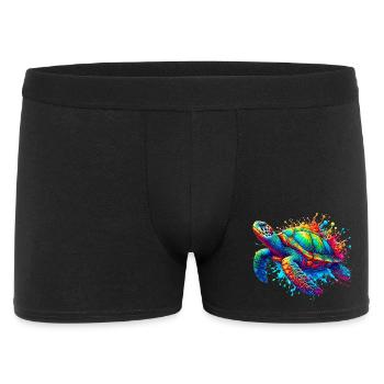 Schildkröte - Männer Boxer Shorts - Schwarz - Vorne