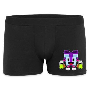 Paket Weihnachten Einkaufen - Männer Boxer Shorts - Schwarz - Vorne