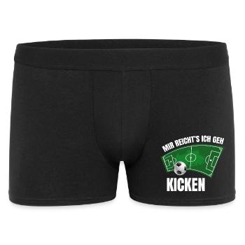 Mir reichts, ich geh Kicken - Männer Boxer Shorts - Schwarz - Vorne