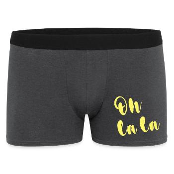 OH LA LA - Männer Boxer Shorts - Anthrazit - Vorne