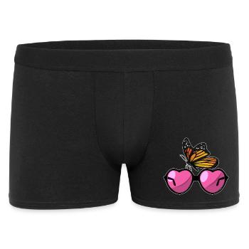 Butterfly Sunglasses - Men's Boxer Shorts - black - Front