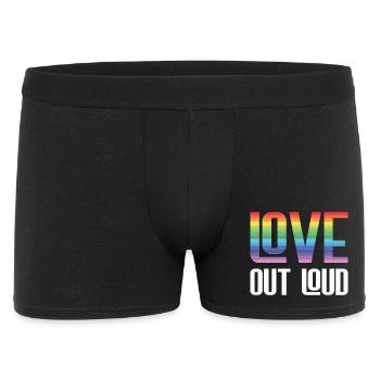 Mois de la fierté LGBTQ - Love Out Loud - Boxer Homme - noir - Devant