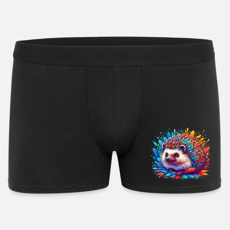 Igel - Männer Boxer Shorts - Schwarz