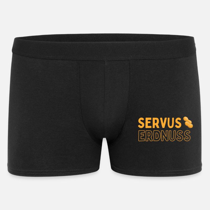 Servus Erdnuss - Männer Boxer Shorts - Schwarz