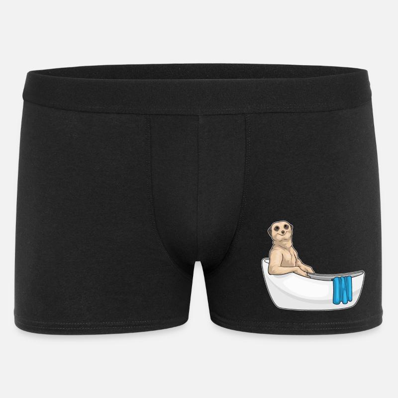 Erdmännchen Baden Badewanne - Männer Boxer Shorts - Schwarz