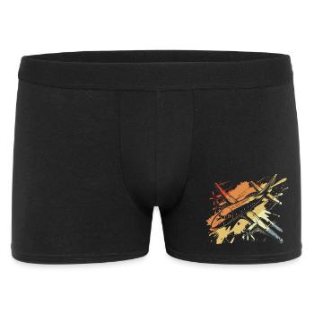 Airplane Street Art Retro - Men's Boxer Shorts - black - Front