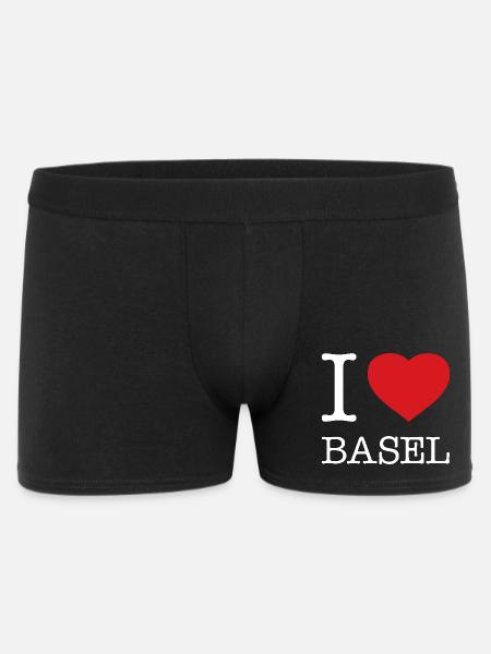 I LOVE BASEL - Men's Boxer Shorts - black