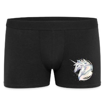 Magical geometric unicorn in pastel colors - Men's Boxer Shorts - black - Front