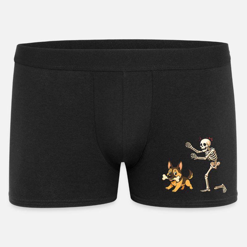 Deutsches Schäferhund-Skelett - Männer Boxer Shorts - Schwarz