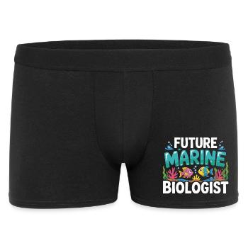 Futur biologiste marin avec les poissons - Boxer Homme - noir - Devant