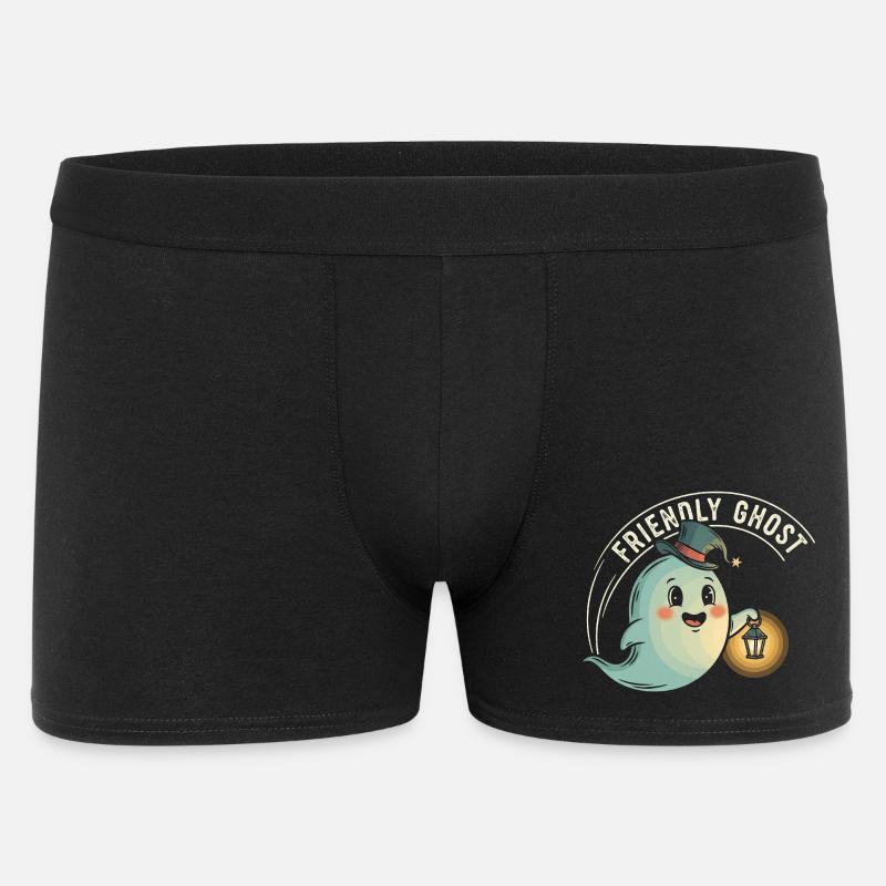 Fantôme amical avec lanterne - Boxer Homme - noir