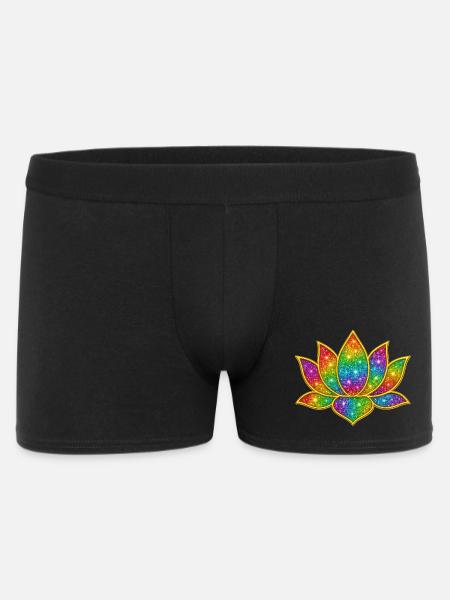 Vibrant Glitter Lotus Symbol - Men's Boxer Shorts - black