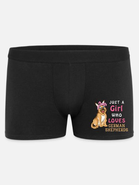 Girl Loves German Shepherd - Men's Boxer Shorts - black