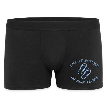 LIFE IS BETTER IN FLIP FLOPS - Men's Boxer Shorts - black - Front