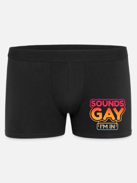 Sounds Gay I'm In - Men's Boxer Shorts - black