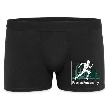 Pace as Personality - Männer Boxer Shorts - Schwarz - Vorne