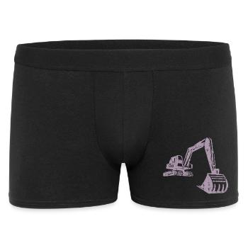 Silhouette d'excavatrice Travailleur de la construction Conception grunge - Boxer Homme - noir - Devant