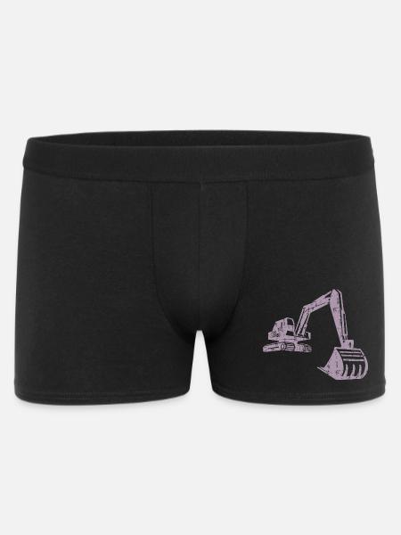 Bagger Silhouette Bauarbeiter Grunge Design - Männer Boxer Shorts - Schwarz