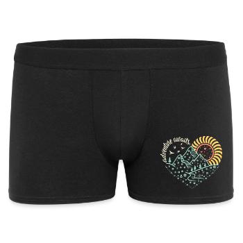 Adventure Awaits – Glowing Night-Hike Vibe - Men's Boxer Shorts - black - Front
