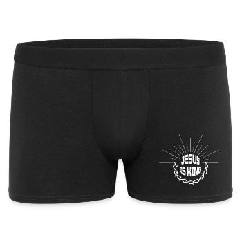 Jesus is King - Crown of Thorns & Sun - Men's Boxer Shorts - black - Front