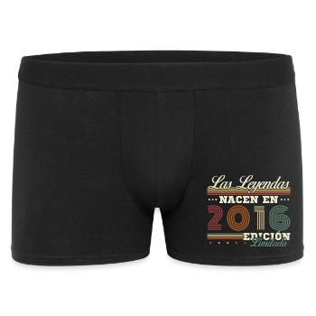 10 Years 2016 Vintage Retro Birthday - Men's Boxer Shorts - black - Front