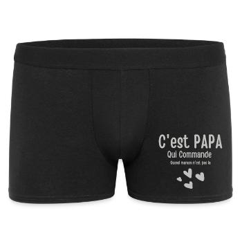 It's Dad who orders when Mom is absent - Men's Boxer Shorts - black - Front