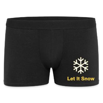 Golden Snowflake - Let It Snow - Men's Boxer Shorts - black - Front
