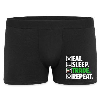 Aktien Börse Handeln Crypto Aktienmarkt Trader - Männer Boxer Shorts - Schwarz - Vorne