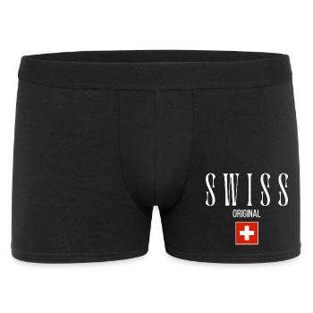 Swiss flag, made in Switzerland - Men's Boxer Shorts - black - Front