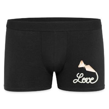 Sac à douille écrit « Amour » – un motif décoratif charmant - Boxer Homme - noir - Devant