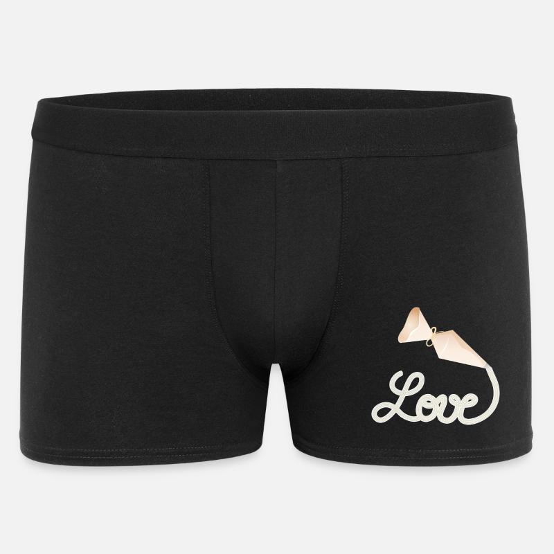 Spritzbeutel schreibt „Love“ – süßes Deko-Motiv - Männer Boxer Shorts - Schwarz