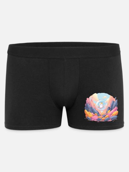 Katzenkugel im farbigen Canyon - Männer Boxer Shorts - Schwarz