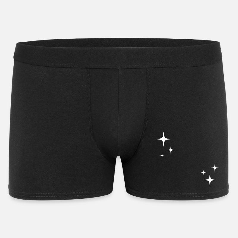 Sterne - Funkeln - Zeichen - Männer Boxer Shorts - Schwarz