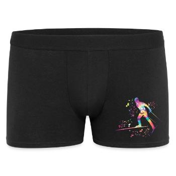 Skilangläufer Skilanglauf - Männer Boxer Shorts - Schwarz - Vorne