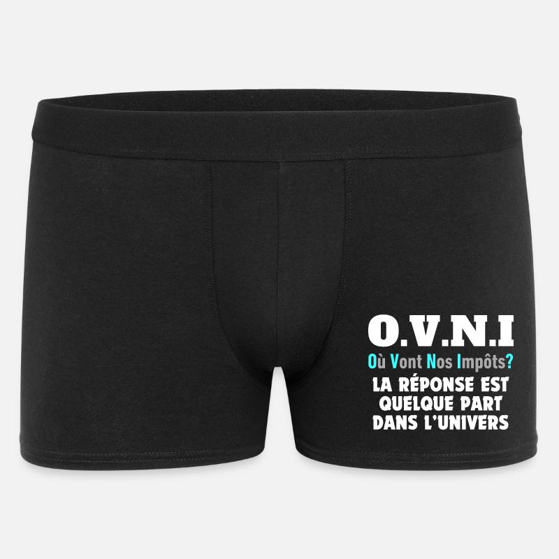 UFO - Männer Boxer Shorts - Schwarz