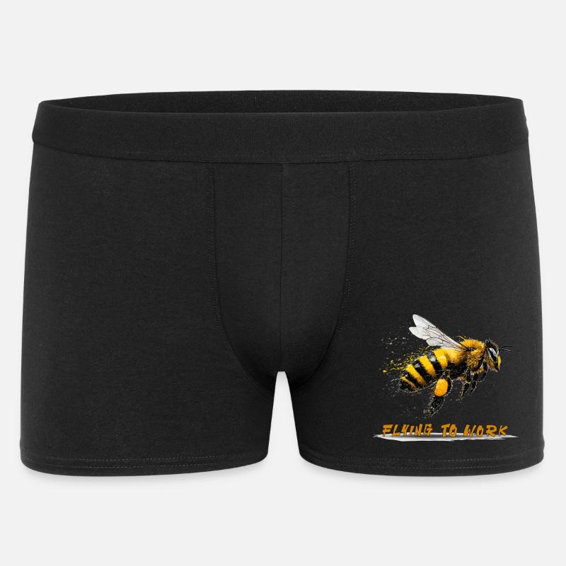 Honey-Honig-Bee-Biene-Imker - Männer Boxer Shorts - Schwarz