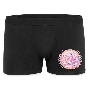 Playing Cards 67 Six Seven Valentine's Day Heart - Men's Boxer Shorts - black - Front