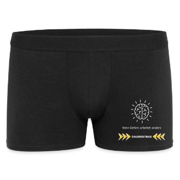 My Brain Works Differently – ADHD Focus Design - Men's Boxer Shorts - black - Front