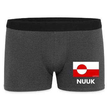 Drapeau du Groenland - Nuuk - Grönland - Danemark - Boxer Homme - charbon - Devant