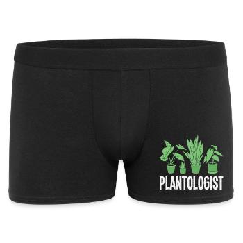 Plantologe Lustiger Pflanzenliebhaber Blume - Männer Boxer Shorts - Schwarz - Vorne