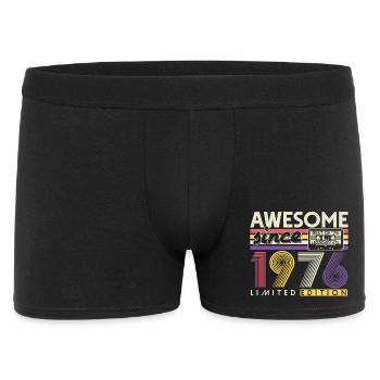 1976 Vintage 50th Birthday Gift Retro - Men's Boxer Shorts - black - Front