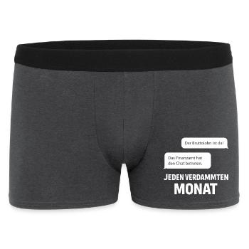 Tax office enters the chat - Men's Boxer Shorts - charcoal grey - Front