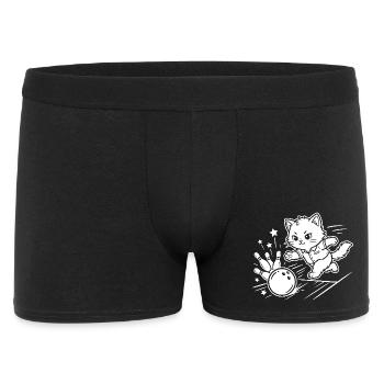 Bowling Kawaii Cat - Boxer Homme - noir - Devant
